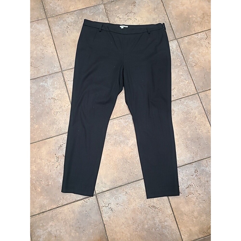 Halogen Dress Pants Womens 14 Plus Black Skinny Leg Cropped Career Stretch